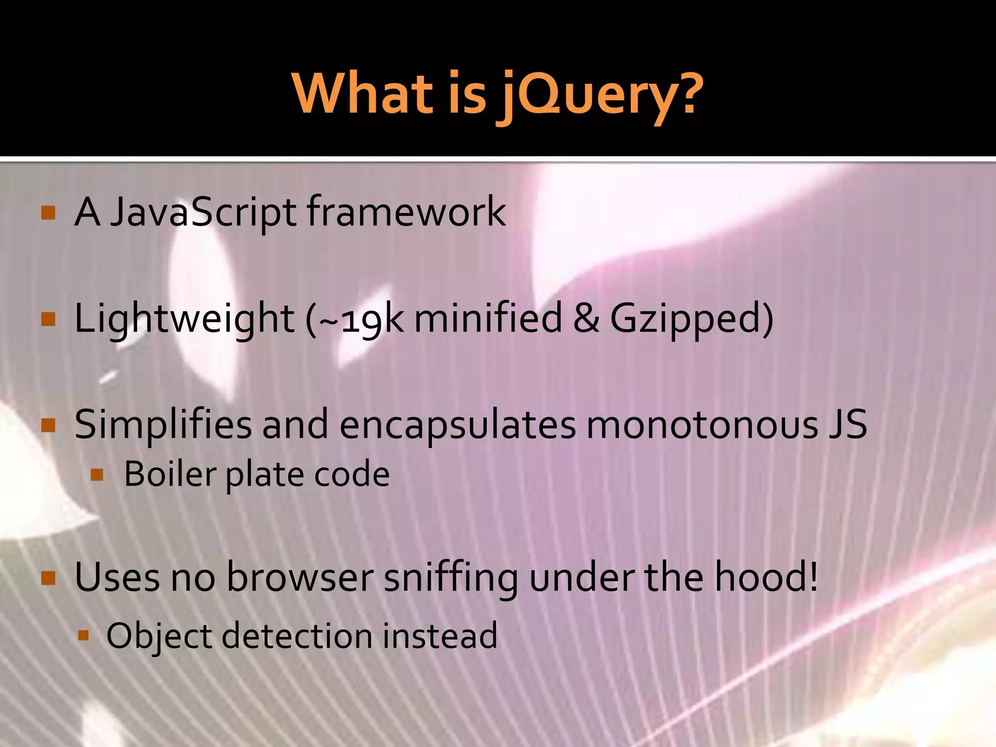 An Introduction To jQuery