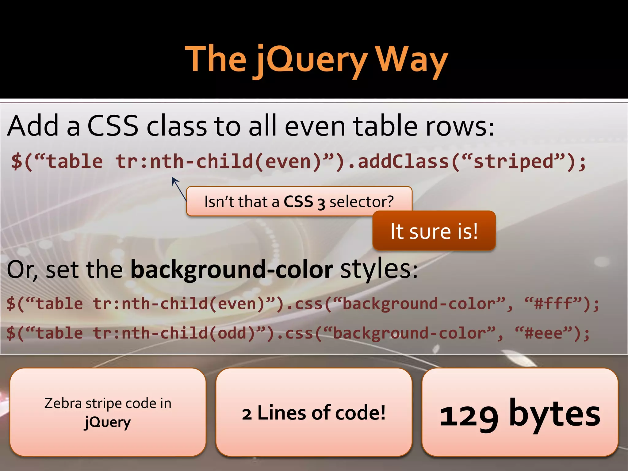 An Introduction To jQuery
