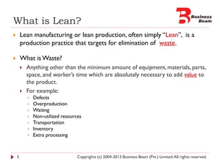 An introduction to lean six sigma | PDF