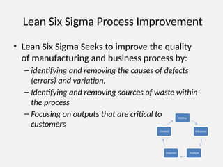 An Introduction to Lean Six Sigma for Bilginer | PPTX
