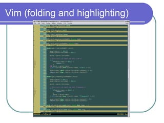 Vim (folding and highlighting) 