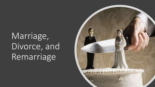Marriage,
Divorce, and
Remarriage
 