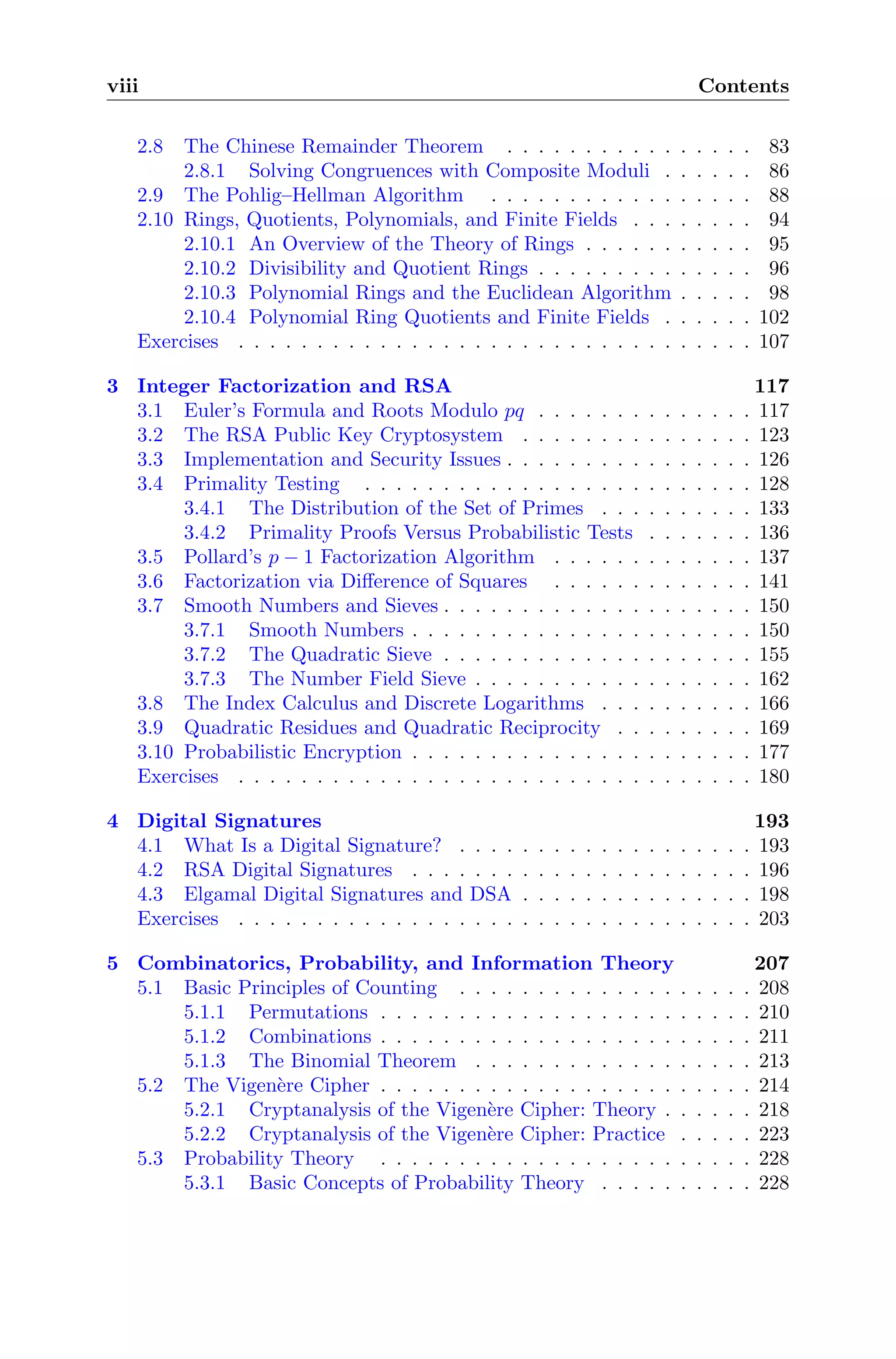 An Introduction To Mathematical Cryptography