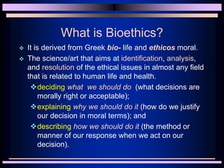 An introduction to medical ethics | PPTX