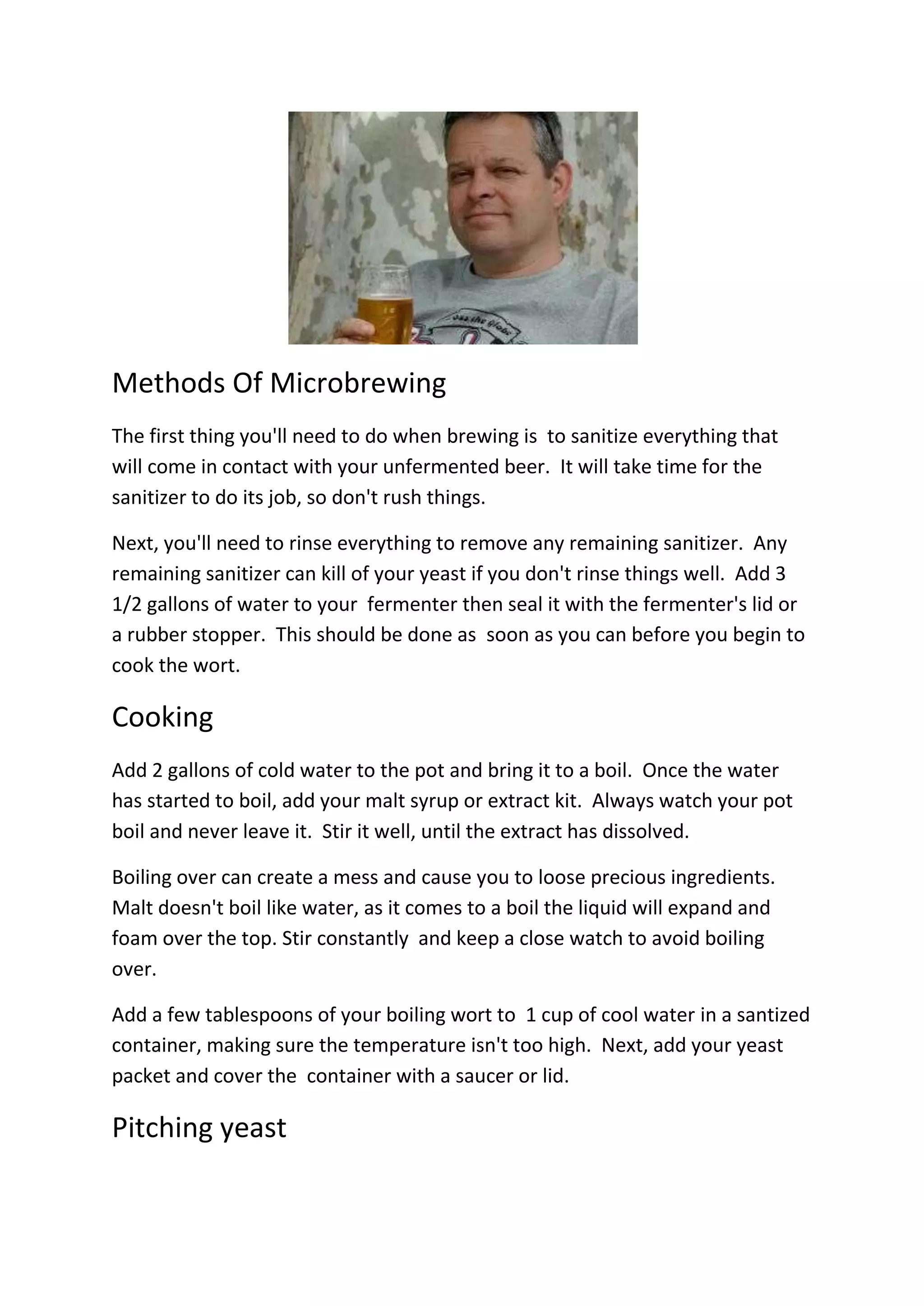 An introduction to microbrewing