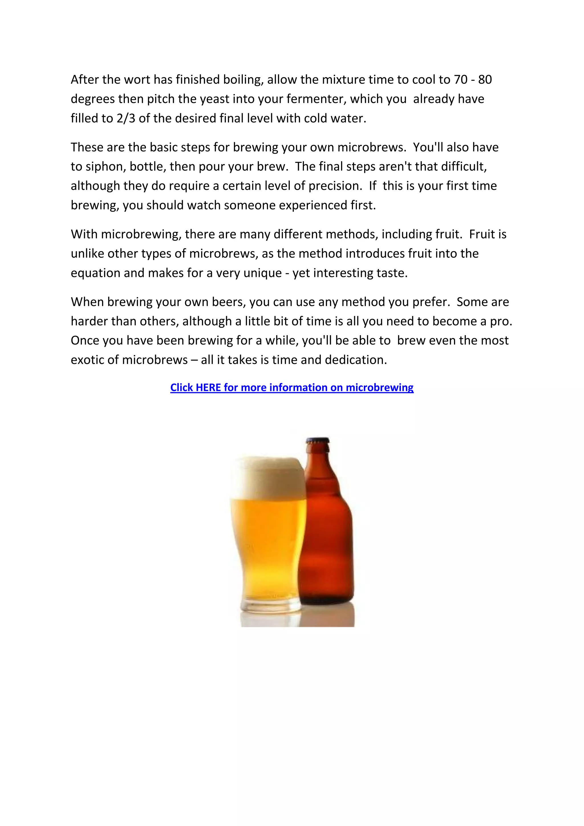 An introduction to microbrewing