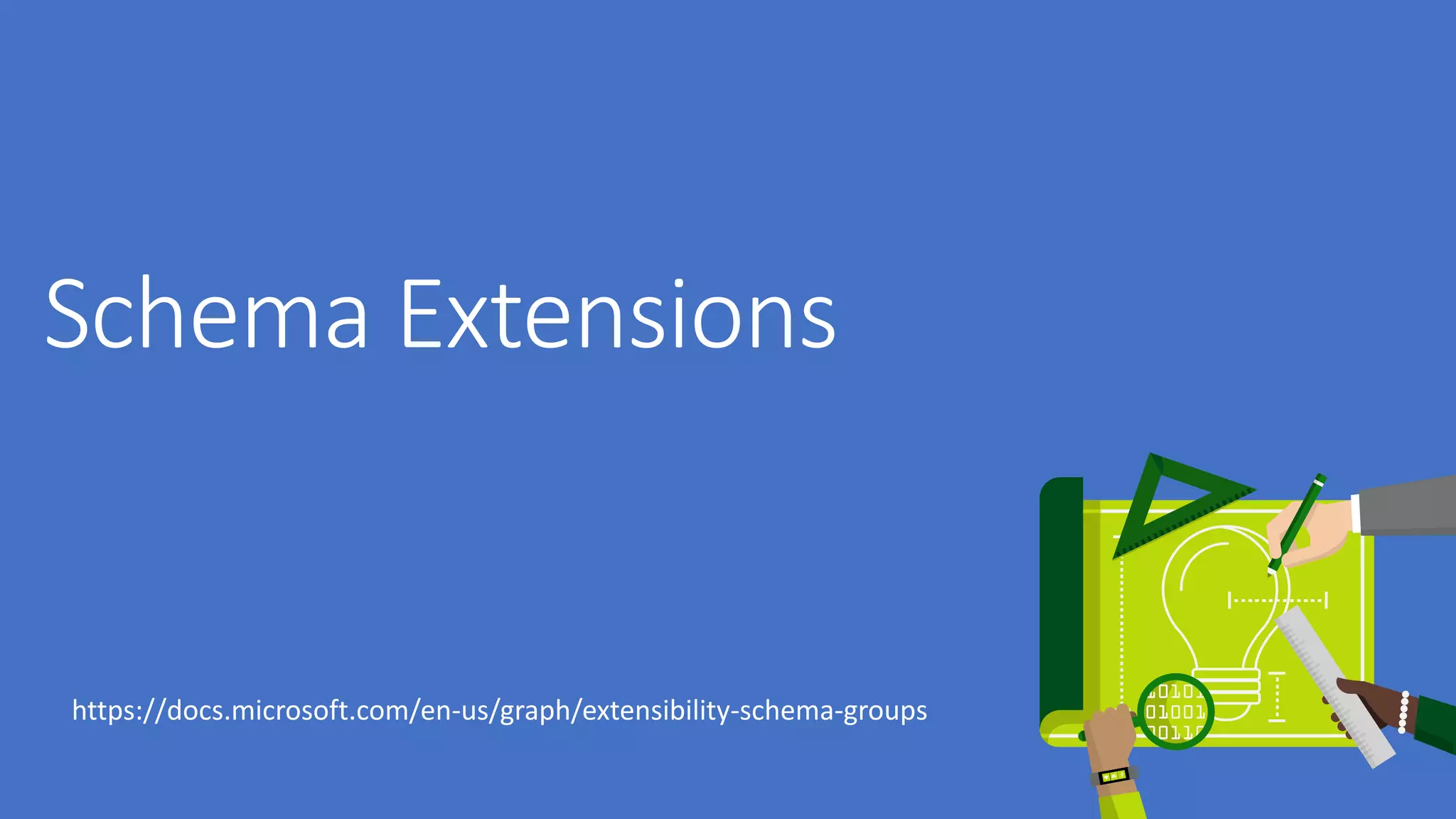 https://docs.microsoft.com/en-us/graph/extensibility-schema-groups
 