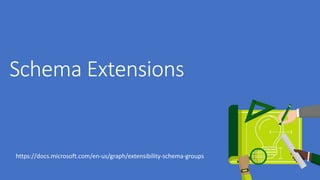 https://docs.microsoft.com/en-us/graph/extensibility-schema-groups
 