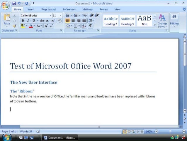 introduction to microsoft office 2007