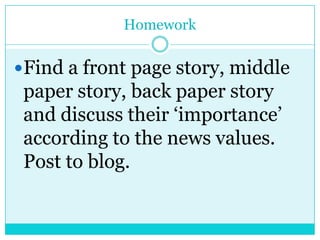 An introduction to news values | PPTX