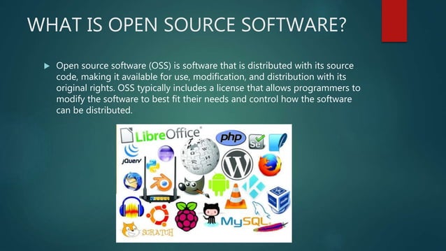 An introduction to open source software | PPTX | Shareware and Freeware ...