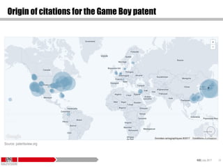 KID| July 2017 29
Origin of citations for the Game Boy patent
Source: patentsview.org
 