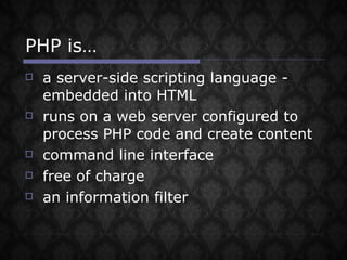 An Introduction To Php | PPT