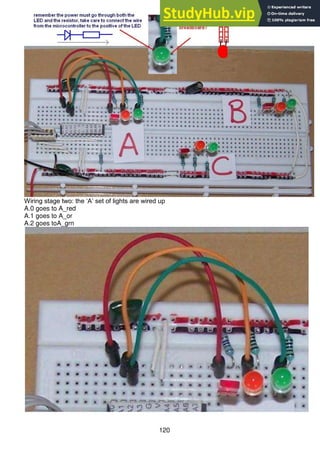120
Wiring stage two: the ‘A’ set of lights are wired up
A.0 goes to A_red
A.1 goes to A_or
A.2 goes toA_grn
 