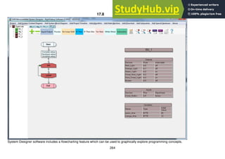 264
17.8 Flowcharts
System Designer software includes a flowcharting feature which can be used to graphically explore programming concepts.
 