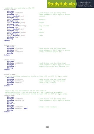 729
'write the time and date to the RTC
Write1307time:
I2cstart
I2cwbyte &B11010000 'send device code (writing data)
I2cwbyte &H00 'send address of first byte to access
Temp = Makebcd(_sec) 'seconds
I2cwbyte Temp
Temp = Makebcd(_min) 'minutes
I2cwbyte Temp
Temp = Makebcd(_hour) 'hours
I2cwbyte Temp
Temp = Makebcd(weekday) 'day of week
I2cwbyte Temp
Temp = Makebcd(_day) 'day
I2cwbyte Temp
Temp = Makebcd(_month) 'month
I2cwbyte Temp
Temp = Makebcd(_year) 'year
I2cwbyte Temp
I2cstop
Return
Write1307ctrl:
I2cstart
I2cwbyte &B11010000 'send device code (writing data)
I2cwbyte &H07 'send address of first byte to access
I2cwbyte &B10010000 'start squarewav output 1Hz
I2cstop
Return
Start1307clk:
I2cstart
I2cwbyte &B11010000 'send device code (writing data)
I2cwbyte 0 'send address of first byte to access
I2cwbyte 0 'enable clock-also sets seconds to 0
I2cstop
Return
Write1307ram:
'no error checking ramlocation should be from &H08 to &H3F (56 bytes only)
I2cstart
I2cwbyte &B11010000 'send device code (writing data)
I2cwbyte Ramlocation 'send address of byte to access
I2cwbyte Ramvalue 'send value to store
I2cstop
Return
'routine to read the contents of one ram location
'setup ramlocation first and the data will be in ramvalue afterwards
'no error checking ramlocation should be from &H08 to &H3F (56 bytes only)
Read1307ram:
I2cstart
I2cwbyte &B11010000 'send device code (writing data)
I2cwbyte Ramlocation 'send address of first byte to access
I2cstop
Waitms 50
I2cstart
I2cwbyte &B11010001 'device code (reading)
I2crbyte Ramvalue , Nack
I2cstop
Return
 