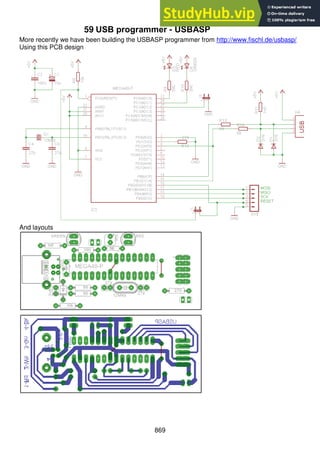 869
59 USB programmer - USBASP
More recently we have been building the USBASP programmer from http://www.fischl.de/usbasp/
Using this PCB design
And layouts
 