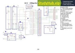 948
63.15 ATMega Dev PCB V5DSchematic (2012)
A – ATMega16
B – Reverse polarity
protection diode
C – 7805 v