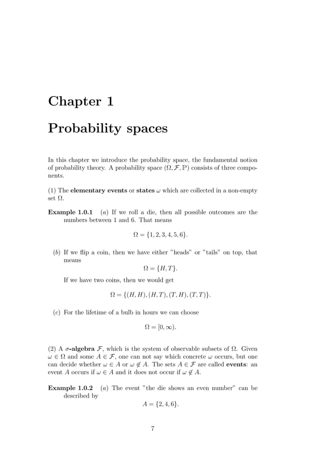An introduction to probability theory geiss | PDF