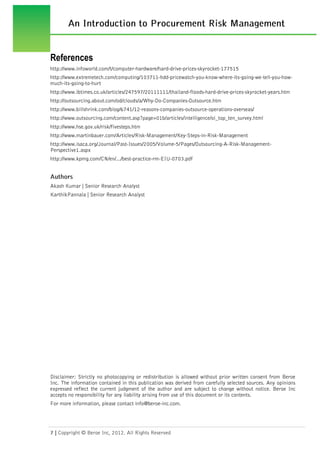 An introduction to procurement risk management | PDF