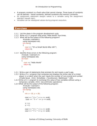 An introduction to programming | PDF