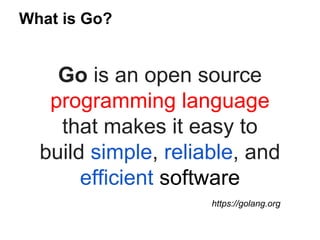 An introduction to programming in Go | PDF