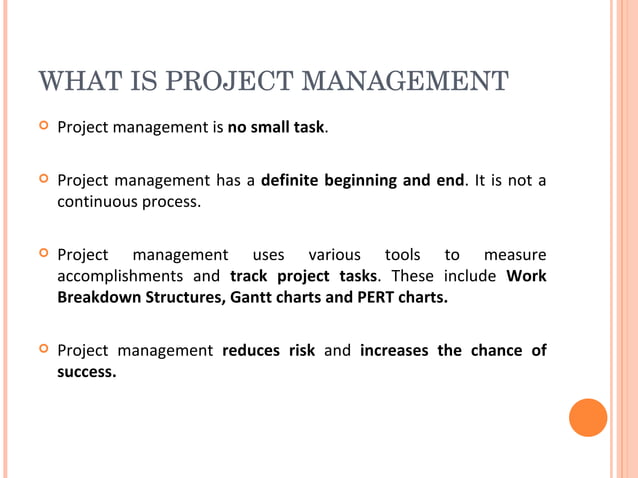 An Introduction To Project Management