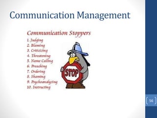 Communication Management
56
 