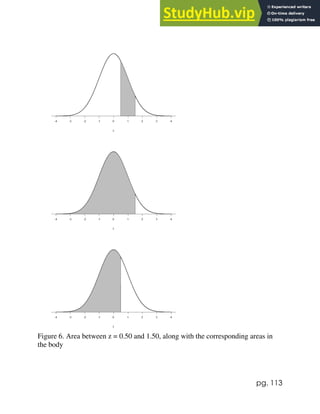 pg. 113
Figure 6. Area between z = 0.50 and 1.50, along with the corresponding areas in
the body
 