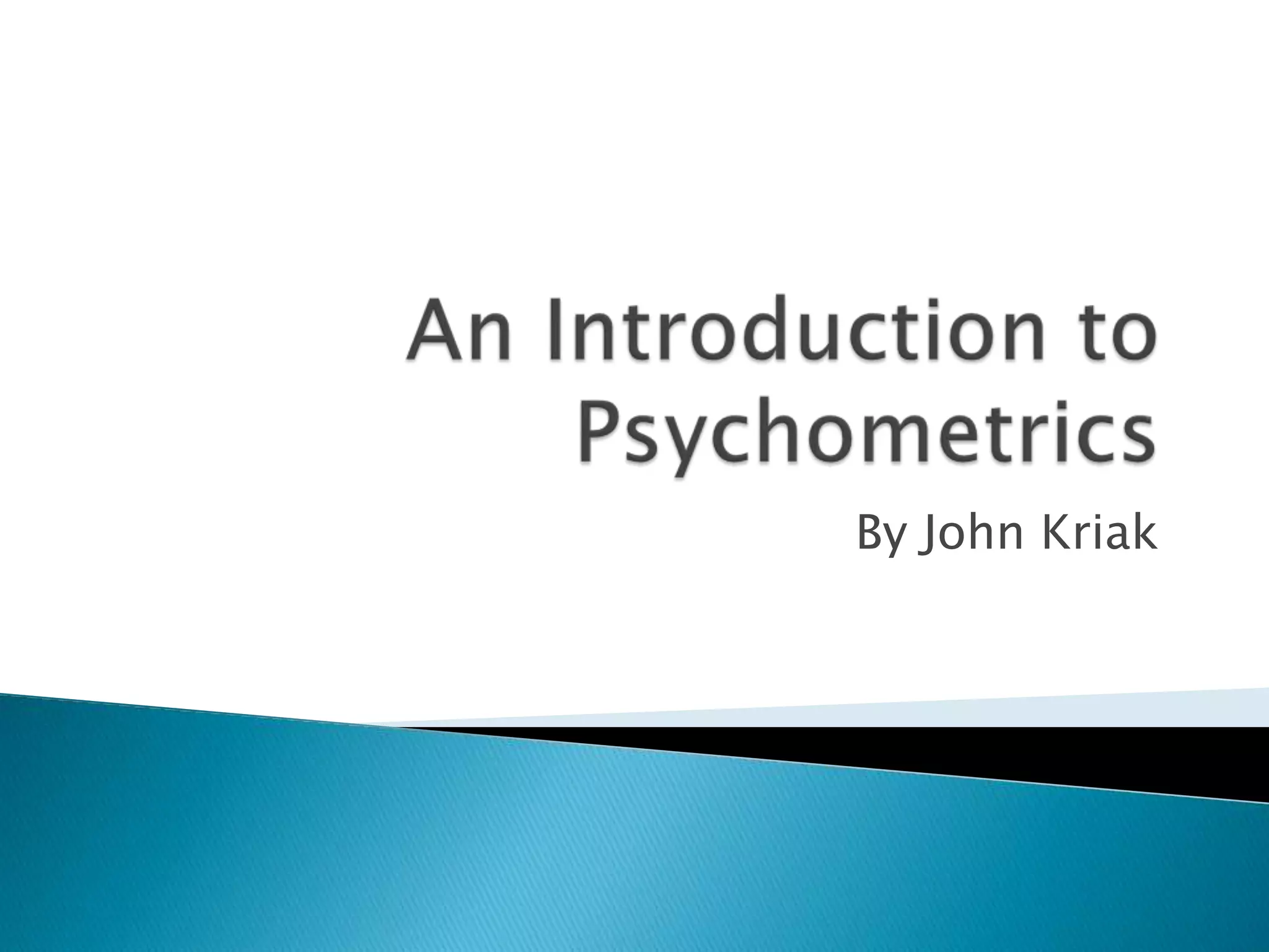 PSYCHOMETRICS AN INTRODUCTION visual data 6
