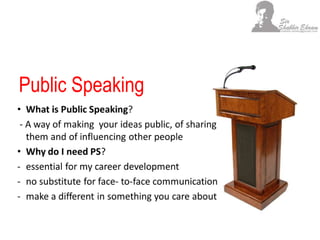 Public Speaking
 