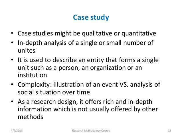 quantitative single case study