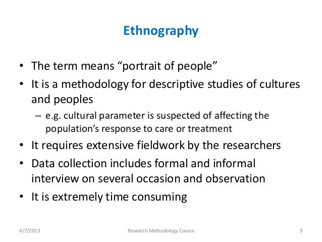 qualitative research approaches ethnography