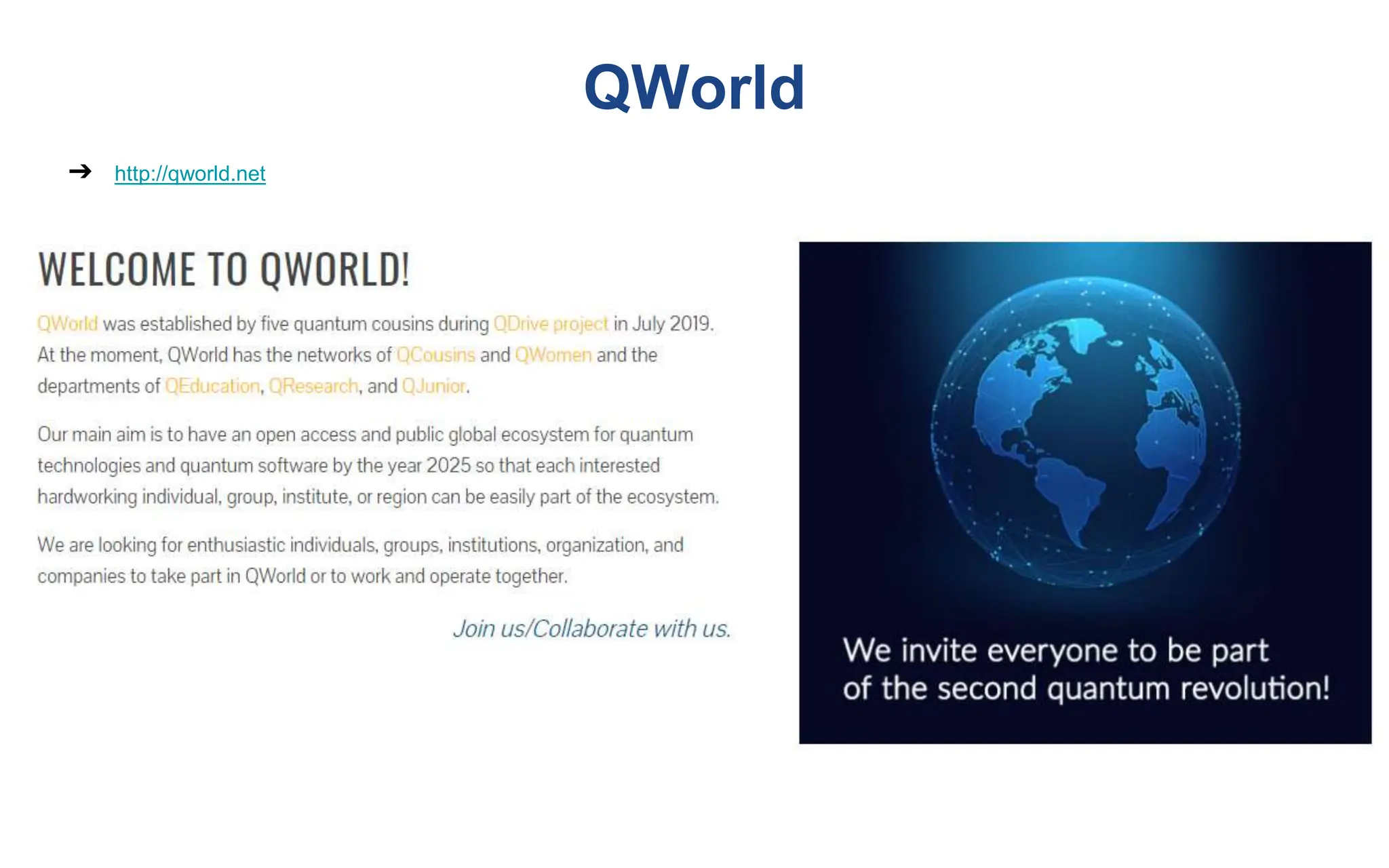 QWorld
➔ http://qworld.net
 