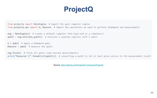ProjectQ
Source: https://github.com/ProjectQ-Framework/ProjectQ
60
 