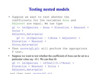 Nested Model In Data Analysis An introduction to R is a document useful | PPT