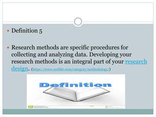 An introduction to research methods | PPTX
