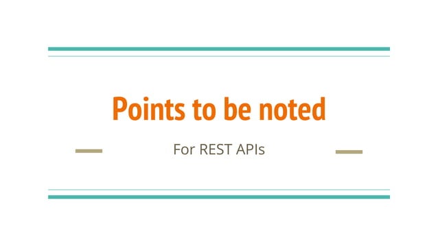 An Introduction To REST API | PPTX