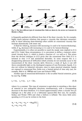 Extensional Flow Examples An introduction to rheology fluid dynamics h a barnes | PDF