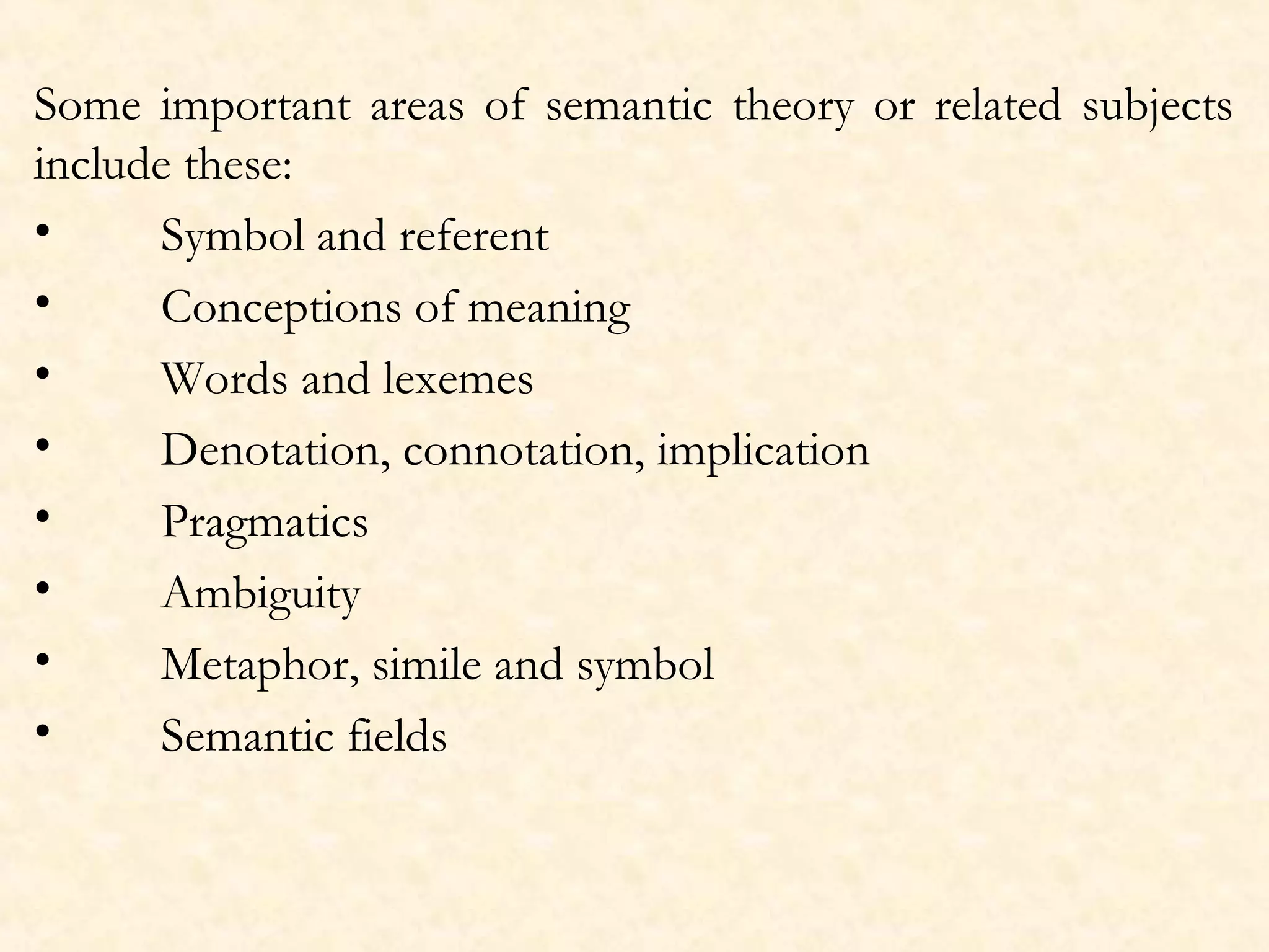 An introduction to semantics | PPT | Poetry | Books and Literature