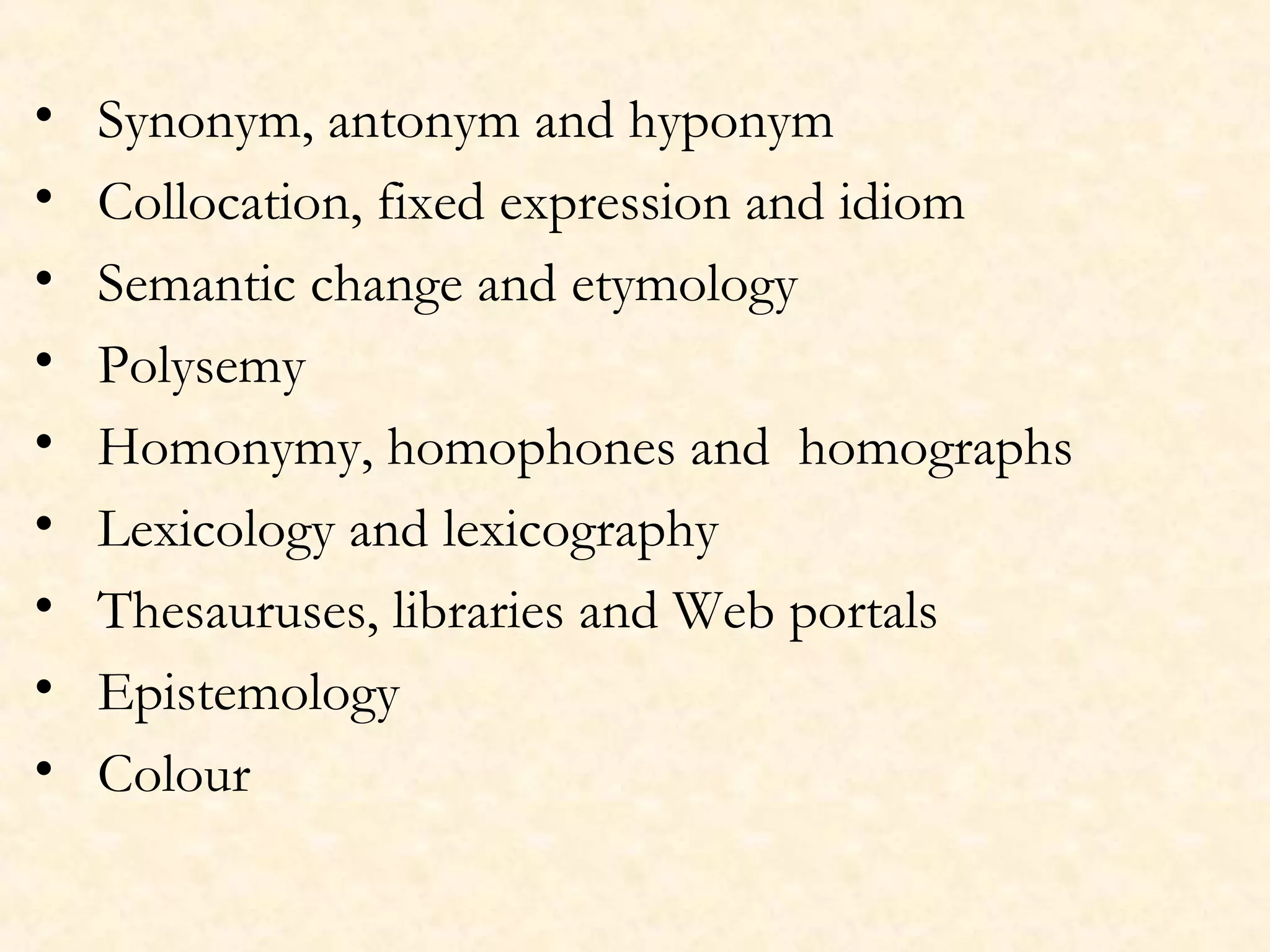 An introduction to semantics | PPT | Poetry | Books and Literature
