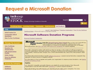 Request a Microsoft Donation 