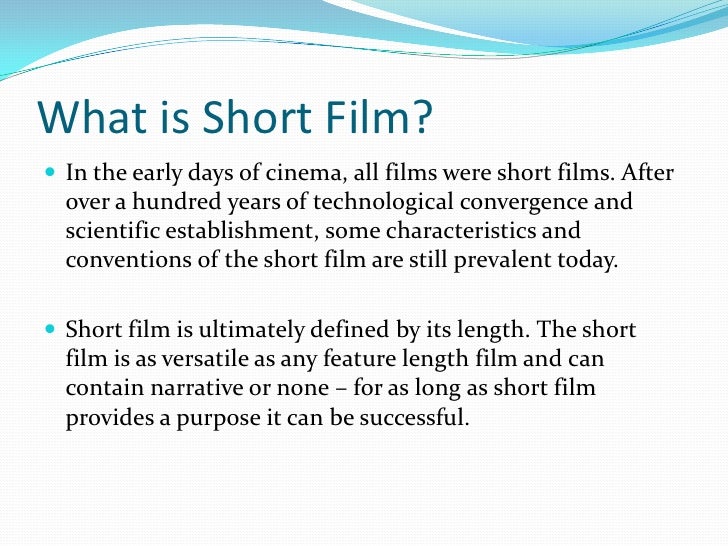 An introduction to short film