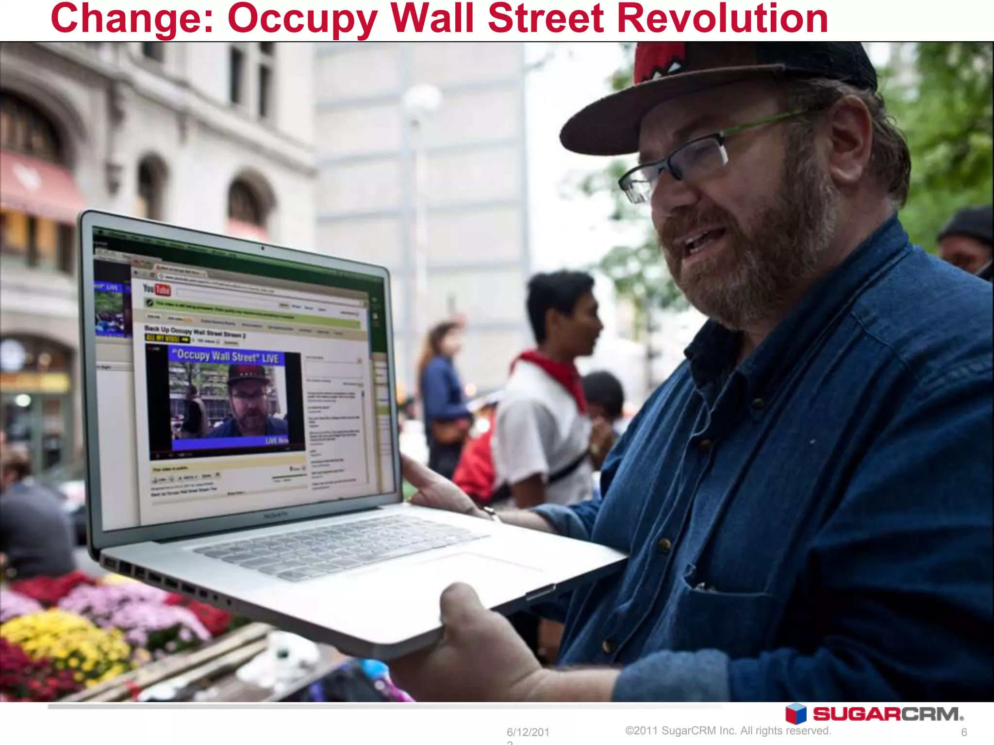 Change: Occupy Wall Street Revolution




                     6/13/201   ©2011 SugarCRM Inc. All rights reserved.   6
 