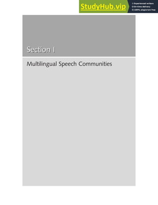Multilingual Speech Communities
Section I
Section I
 