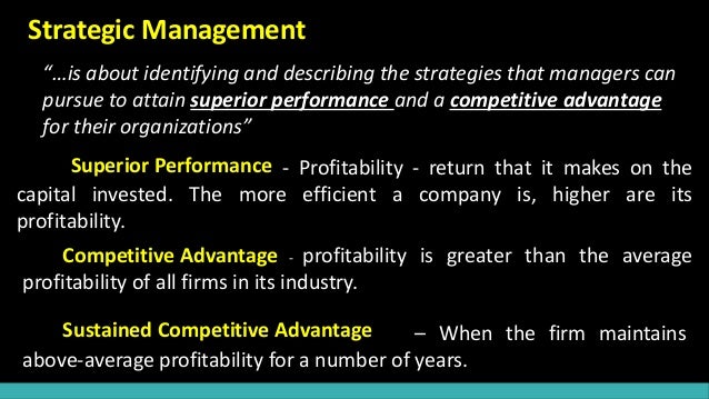 Mba Unit 1 Strategic Management