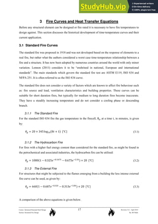 An Introduction To Structural Fire Engineering - Course Notes 2014 | PDF