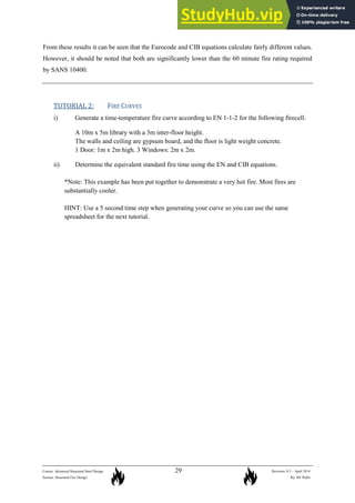 An Introduction To Structural Fire Engineering - Course Notes 2014 | PDF