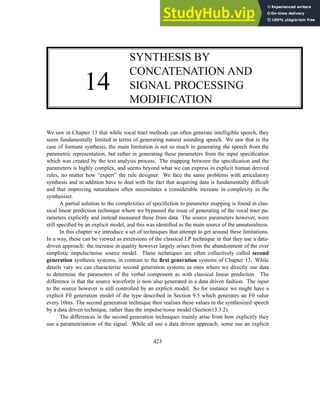 An Introduction To Text-To-Speech Synthesis