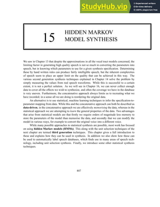 An Introduction To Text-To-Speech Synthesis